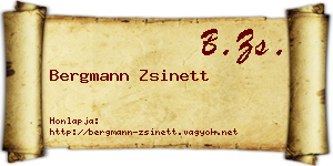 Bergmann Zsinett névjegykártya
